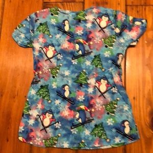Penguin Print Scrub Top
